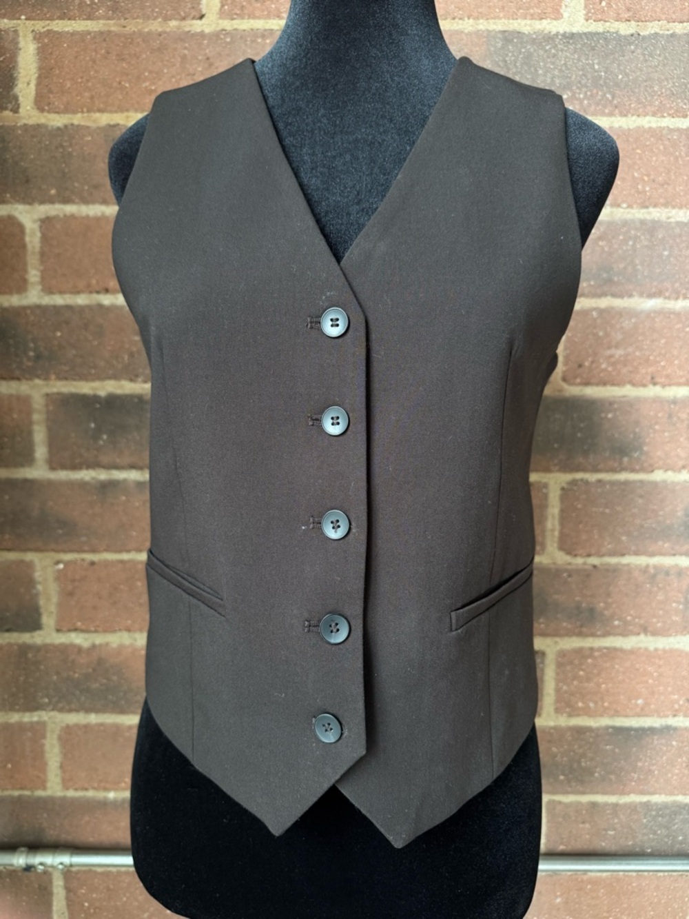 Zara Brown Women’s Button Front Vest